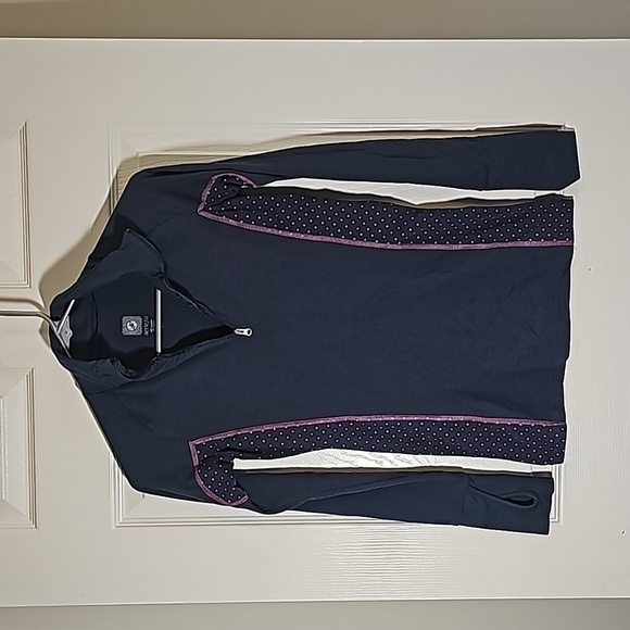 Aerie Fit 1/4 Zip Workout Top Blue Pink Size S - Picture 1 of 5